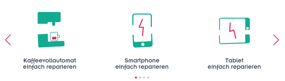 Karussell Startseite - dunkelgraue Schrift